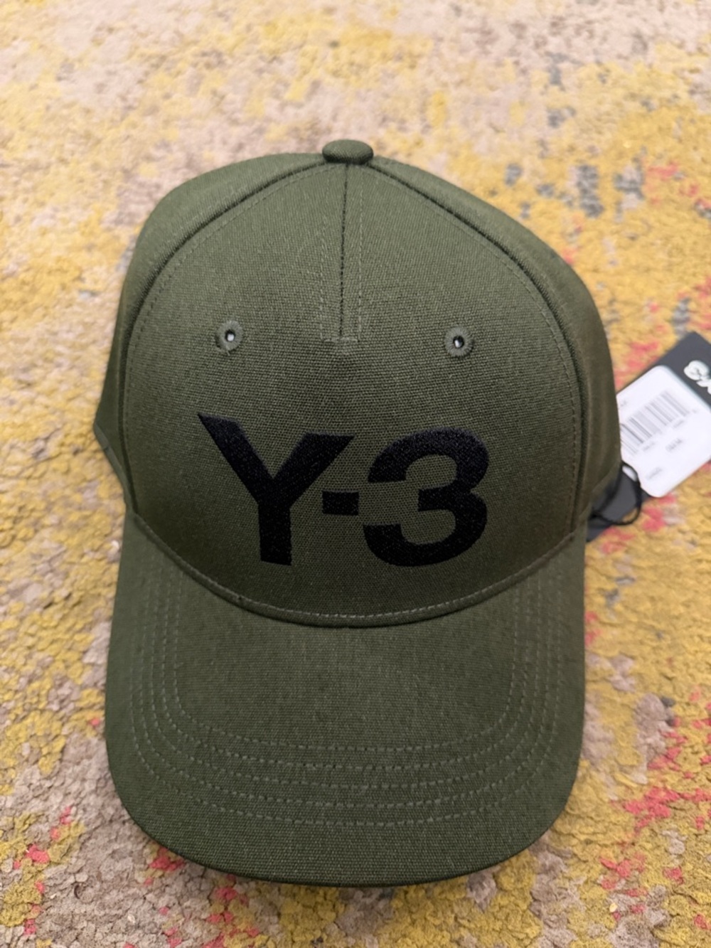 Y-3 Olive Green Baseball Cap with Black Logo
